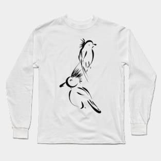 Minimal bird illustration Long Sleeve T-Shirt